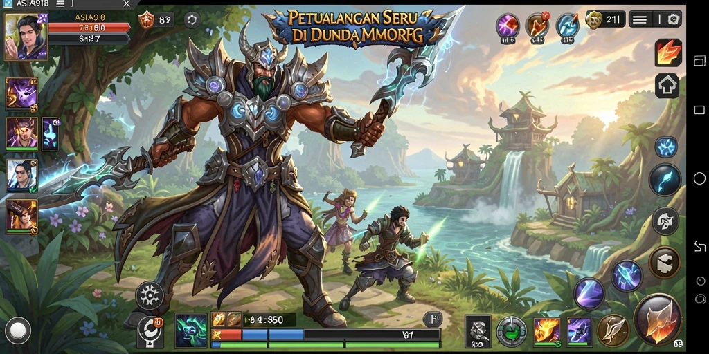 Screenshot gameplay <strong>ASIA918</strong> yang menampilkan aksi seru di dunia MMORPG.