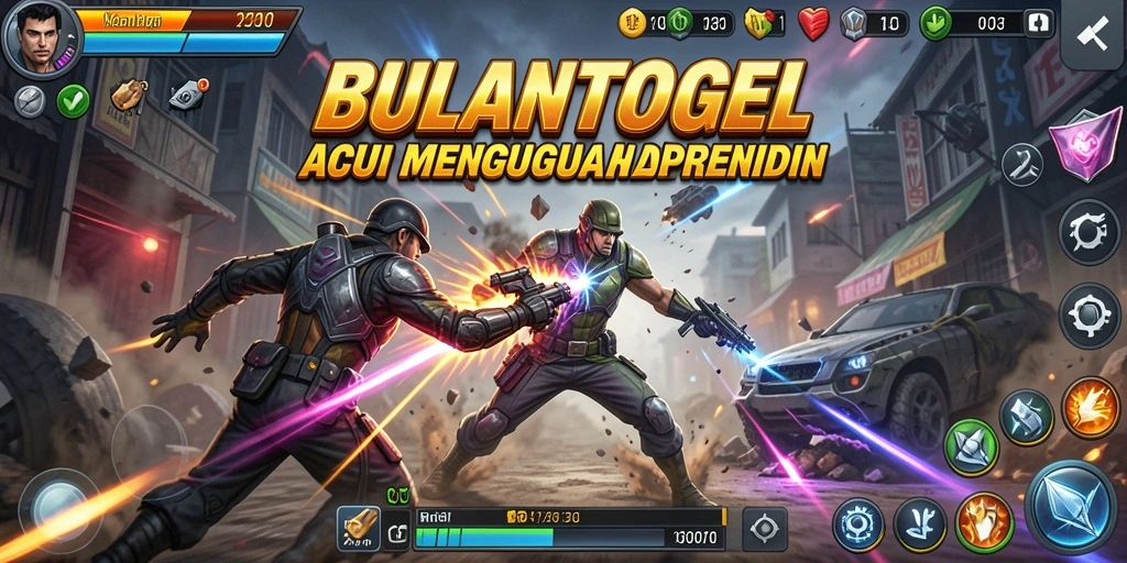 Tampilan permainan aksi seru di BULANTOGEL dengan karakter dan musuh yang mendebarkan.