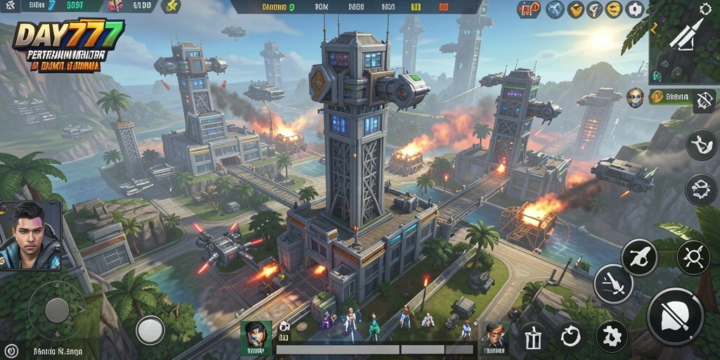 Gambar menampilkan gameplay seru dari Tower Defense DAY777.
