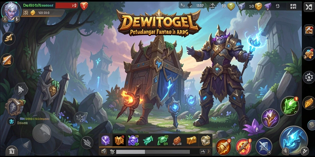 Tampilan gameplay DEWITOGEL dengan pertarungan ARPG yang dinamis.