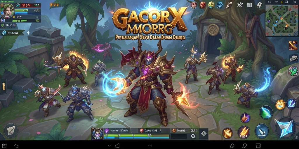 Tampilan gameplay seru di dunia GACORX MMORPG.