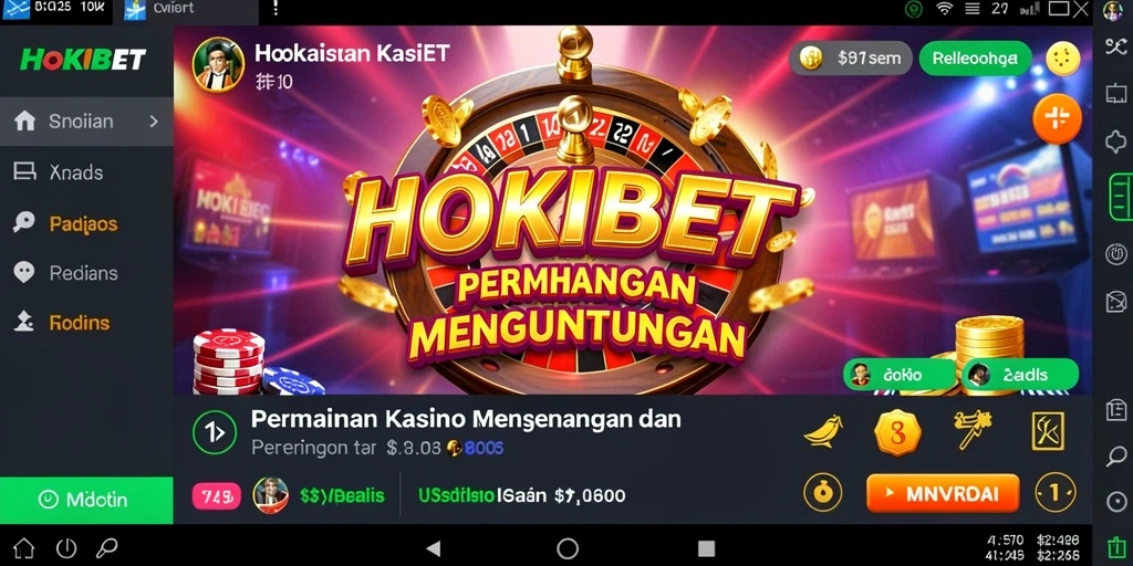 Tampilan menarik dari gameplay HOKIBET yang menggambarkan suasana kasino.
