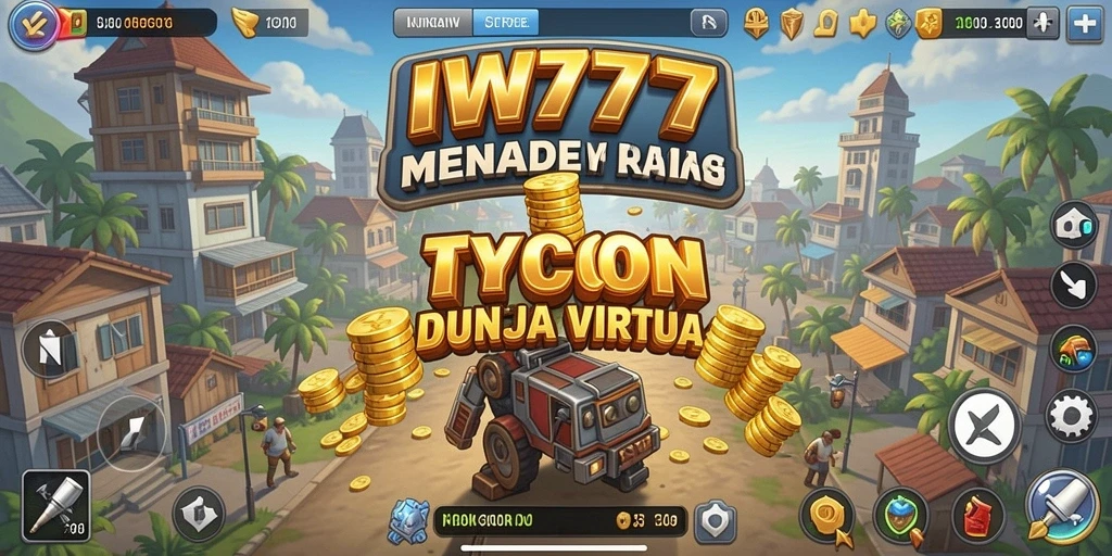 Tangkapan layar menunjukkan gameplay seru IW777 dalam membangun bisnis Tycoon.