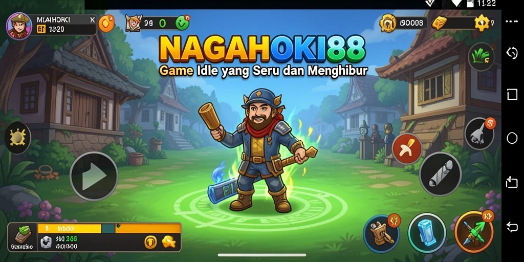 Screenshot utama NAGAHOKI88 menampilkan inti gameplay Idle yang seru.