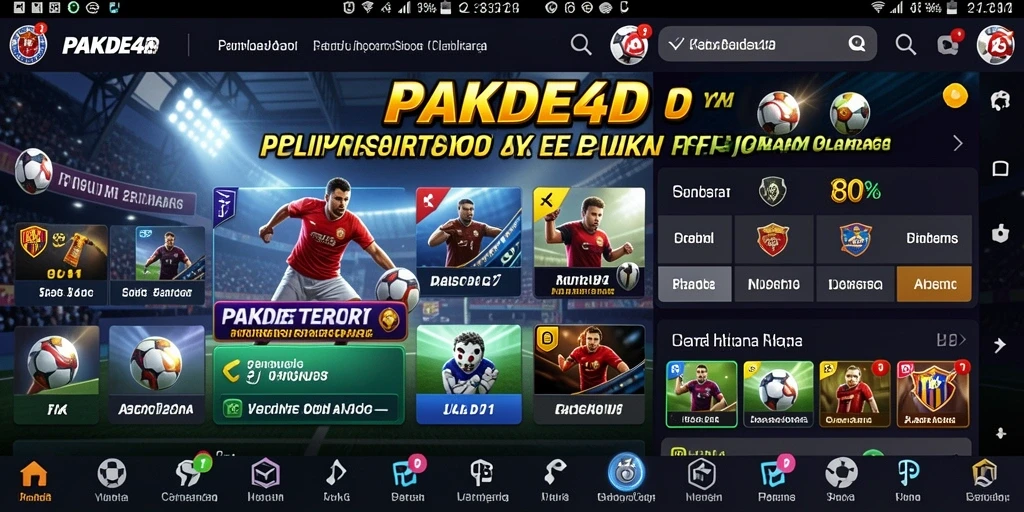Screenshot PAKDE4D menampilkan antarmuka taruhan olahraga yang jelas dan menarik.