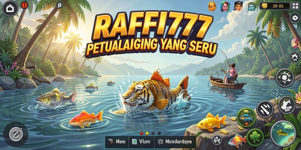 Tampilan gameplay RAFFI777 yang seru saat memancing.