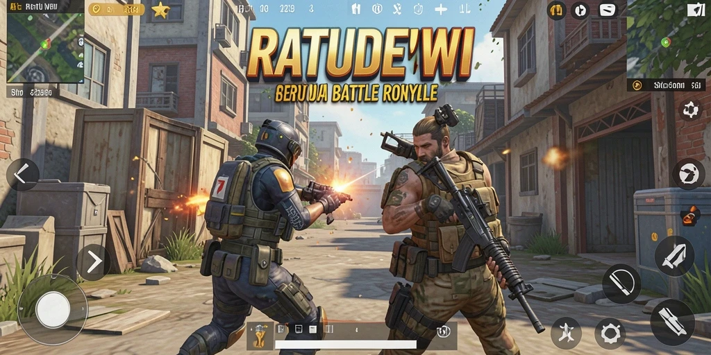 Tampilan gameplay seru di RATUDEWI Battle Royale.