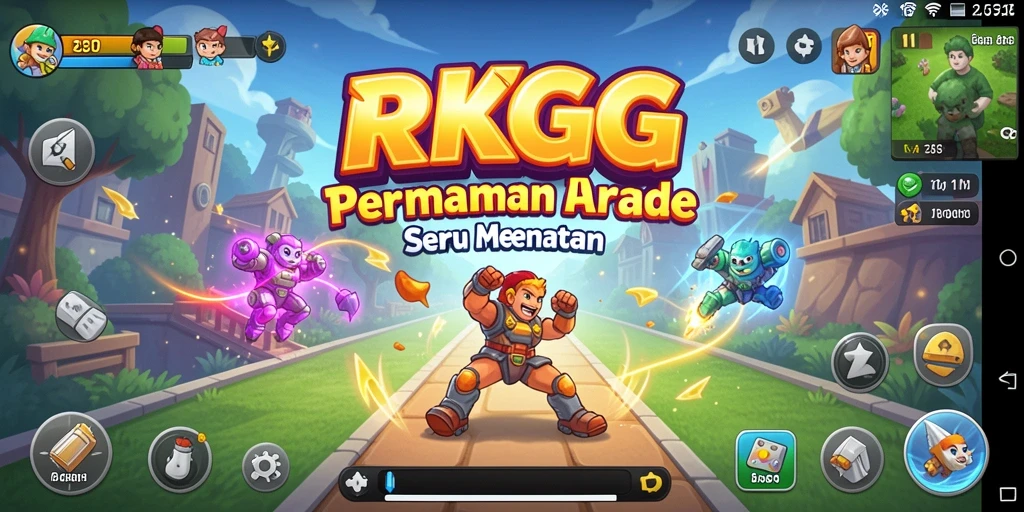 Screenshot gameplay RKGG dengan elemen Arcade yang menantang.