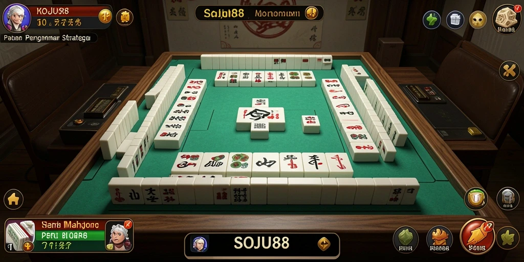 Gameplay seru SOJU88 dengan grafis menarik dan tantangan Mahjong.