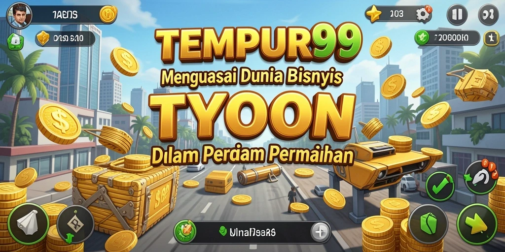 Screenshot utama TEMPUR99 menampilkan gameplay Tycoon yang seru dan interaktif.
