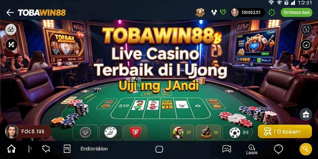 Tampilan gameplay TOBAWIN88 yang mengasyikkan dan interaktif di Live Casino.